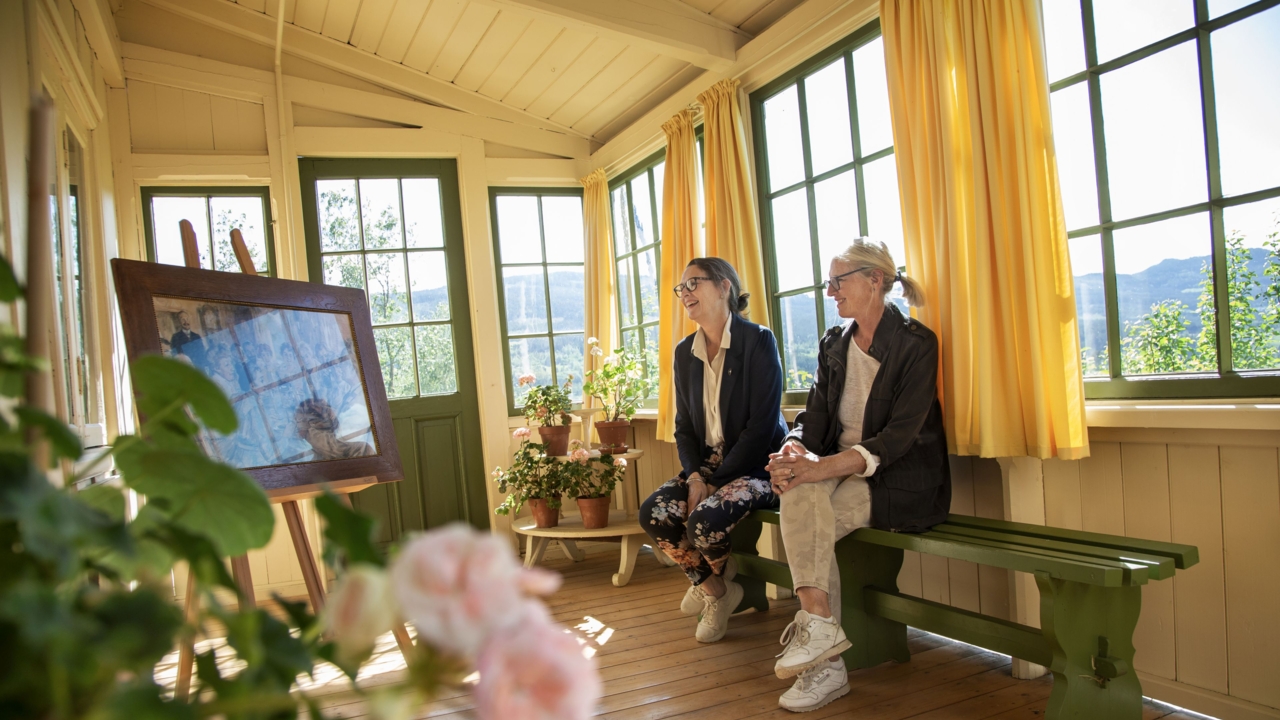 Gjester på glassverandaen